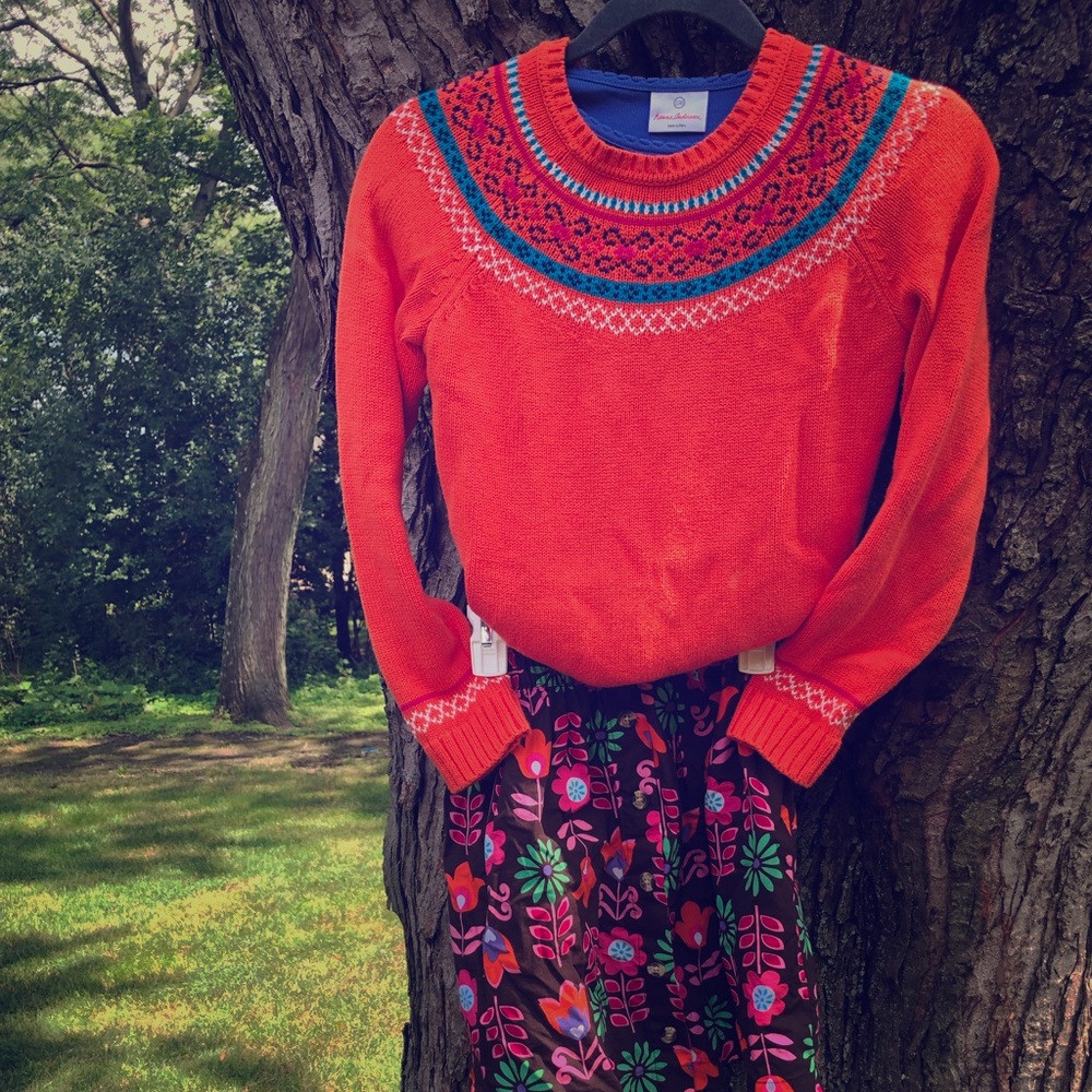 3 piece Hanna Andersson skirt, top, sweater